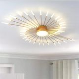 LED Tavan Aydınlatması,modern Minimalist Altın Çiçek Şeklinde Tavan Lambası - Beyaz