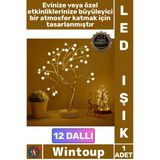 #Led Usb Pilli 36 Ledli 12 Dallı Şık Ev Ofis Hediye Dekoratif Masa Üstü Işıklı Ağaç İnci Led Işık