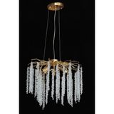 LED Yeni Model 50 cm Ağaç Kristal Lüx Salon Avize - Gold
