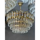 LED Yeni Model 50 cm Kristal Lüx Salon Avize Gold Renk