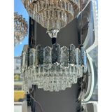 LED Yeni Model 50 cm Kristal Lüx Salon Avize Krom Renk Ithal Kasa