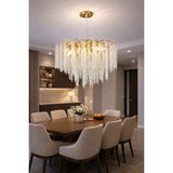 LED Yeni Model 60 cm Ağaç Kristal Lüx Salon Avize Gold Ithal Kasa