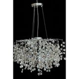 LED Yeni Model 60 cm Ağaç Kristal Lüx Salon Avize Krom Renk Ithal Kasa