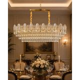LED Yeni Model OVAL Kristal Lüx Salon Avize Gold Renk Ithal Model