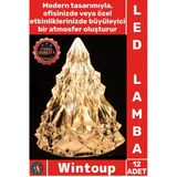 #Led Yılbaşı Dekorasyon Aydınlatma Estetik Şık Model Cafe Christmas Süs Noel Ağacı Led Lamba 12'Li Vitrin