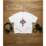 LED Zeppelin Baskılı Unisex %100 Pamuklu Oversize T-Shirt - Beyaz - XL