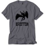 LED Zeppelin Black Angel Gri Tişört