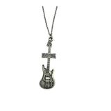 Led Zeppelin Elektro Gitar Figürlü Unisex Kolye – Rock Tarz Takı - 60 Cm
