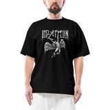 LED Zeppelin Failing Angel Oversize Siyah Tişört - XL