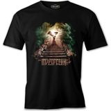 LED Zeppelin - Stairway To Heaven Angel Siyah Erkek Tshirt - M