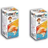 Ledafish Balık Yağı Şurup, 150ML x 2 Adet, Omega 3, Portakal Aromalı