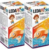 Ledapharma Ledafish Omega-3 Portakal Aromalı 2x150 ml Balık Yağı