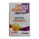 Ledapharma Vitamin D3 1000 IU 30 Kapsül