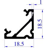 Ledarmy 5’li Set Köşe LED Profil Kanal 18X18MM Alüminyum 2 Metre Sıva Üstü Eloksallı Opak Kapaklı Şerit LED Kanal Seti 8987 - Gümüş