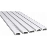Ledarmy 5’li Set LED Kanal Profil Alüminyum 13X6MM 1 Metre Sıva Üstü Ince Kasa Opak Pleksi Difüzörlü Lineer LED Kanal - Gümüş