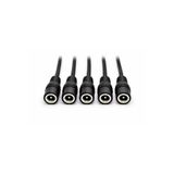 Ledarmy DC 5.5x2.1mm 5’li Set Dişi Soket Kablo 12V/24V DC Güç Uzatma Kablosu Adaptör Jak Konnektör CCTV & LE