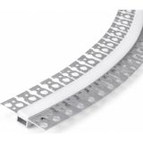 Ledarmy DL158F Esnek Sıva Altı Trimless LED Profil 2 Metre 15X12 mm Alüminyum Delikli Kanatlı Alçıpan Gömme LED Kanal - Gümüş