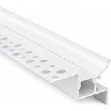 Ledarmy DL2733 Trimless LED Profil Sıva Altı Duvar Yıkama 2 Metre 27X33 mm Beyaz Kasa Alüminyum Gömme LED Kanal Opal Difüzörlü