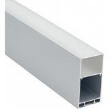 Ledarmy LED Kanal Profil Alüminyum Kasa 1 Metre 50x80mm Linear Opak Pleksi Yan Kapak Sarkıt LED Kasa 7909 - Gümüş