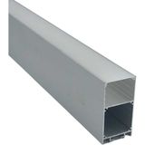 Ledarmy LED Kanal Profil Alüminyum Kasa 1 Metre 85x85mm Linear Opak Pleksi Yan Kapak Sarkıt LED Kasa 8413 - Gümüş