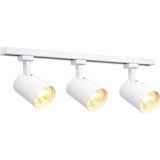 Ledarmy Modern 3’lü LED Ray Spot Aydınlatma Seti 30W Beyaz Monofaze Ray Sistem Ayarlanabilir Tavan Spotu 3200K Günışığı - 3000K - Günışığı