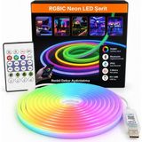 Ledarmy RGBIC Neon LED Şerit 5 Metre 5V USB Bluetooth Uygulama Kontrollü 156 LED/m IP65 Suya Dayanıklı Renkli Oda TV Masa Gamer Dekor Aydınlatma Seti