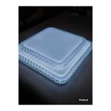 Leday Sıva Üstü LED Panel 42W Dekoratif Armatür Çift Kristal(Beyaz Işık 6500K) 43X43