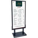 Ledbox Siyah 500x700 mm Işıklı Sac Tabanlı Kaldırım Reklam Panosu
