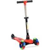 Leddy Kırmızı Led Işıklı 3 Tekerlekli Scooter