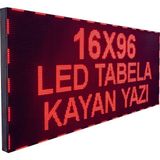 Ledeksis Kayan Yazı LED Tabela 16X96CM - 65 cm - Kırmızı
