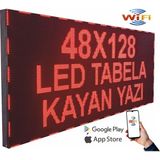 Ledeksis LED Tabela 48 x 128 cm Tek Taraflı Kırmızı Kayan Yazı-Wifi