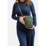 Lederax Krinkıl Kumaş Mini Omuz Çantası Çapraz Çanta LD614 - Haki