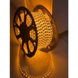 Ledim 220V Ile Calisan Dis Mekan Uyumlu Hortum Serit Led Amber 2 M