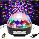 Ledim Kumandalı Disko Topu Müzik Çalar Beyaz Renkli USB SD Girişli 1 W Güç Özellikli Model
