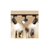 Ledim Led 3 Adet 30w Ray Spot Vitrin Mağaza Armatürü1 Metre Raylı Siyah Kasa Beyaz Işık Renk Ray Spot