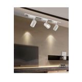 Ledim Metal Kasa Set Beyaz Kasa Günışığı Renkli Spot 4 Adet 30w Led Ray Spot Lamba 1 Metre Ray Dahil
