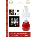 #Ledlamba Nostaljik Şarjlı Usb Üfleme Sensörlü Dimmerli Masa Retro Gaz Lambası Tasarımlı Led Lamba - 1 Adet