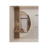 Ledli Ayna, Yarımay Ayna, Dekoratif Ayna, Duvar Aynası, Konsol Aynası, Holl Aynası, Günışığı Led 160 X 60 Gümüş