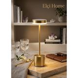 Ledli Çubuk Model Masa Lambası (Usb Şarjlı) - Elçi Home - Pirinç