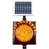 Ledli Güneş Enerjili Flaşör, Solar Çakar Lamba 300 mm - Kırmızı - Sarı