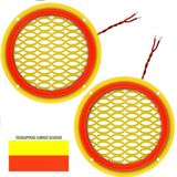 Ledli Taraftar Hoparlör Kapak 16cm 2 Adet sarı turuncu