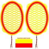Ledli Taraftar Hoparlör Kapak Oval 2 Adet sarı kırmızı