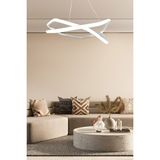 Ledmi Lighting Çiftli Altıgen Beyaz LED Avize, 3 Renk Aydınlatma, Sarkıt Avize, Salon Avizesi, Modern Avize