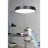 Ledmi Lighting Yuvarlak Kumandalı 3 Renk Aydınlatmalı Ofis Avizesi, Lineer Aydınlatma, Salon Avizesi, Sarkıt Avize - Siyah