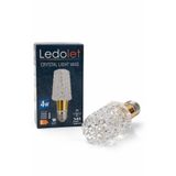 Ledolet 4W Diamond Kristal Vase Led Ampul Sarı Işık 3000K E27 Kristal Görünümlü Dekoratif Lamba