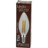 Ledolet 4W=45W - E14 Mum Flament LED Rustik Ampul 400LUMEN - 3000K Kırılmaz Gövde (4887)