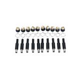 LEDONLİNE 10 Set 2.1mm Dc Power Jak 10 Adet Erkek Fiş + 10 Adet Yuvarlak Dişi Vidalı Soket