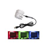 LEDONLİNE 1metre Tv Arkası Pc Kasa Içi Rgb Usb Şerit Led Aydınlatma Butonlu