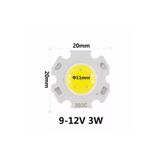 LEDONLİNE 5 Adet 3w Cob Power Led Çip Ray Spot Ledi 3 Watt 9v Beyaz Renk