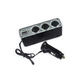 LEDONLİNE Tiger Marketing Oto Araç Usb 3lü Çakmaklık Çoklayıcı 3x1 Çakmak Çoğaltıcı
